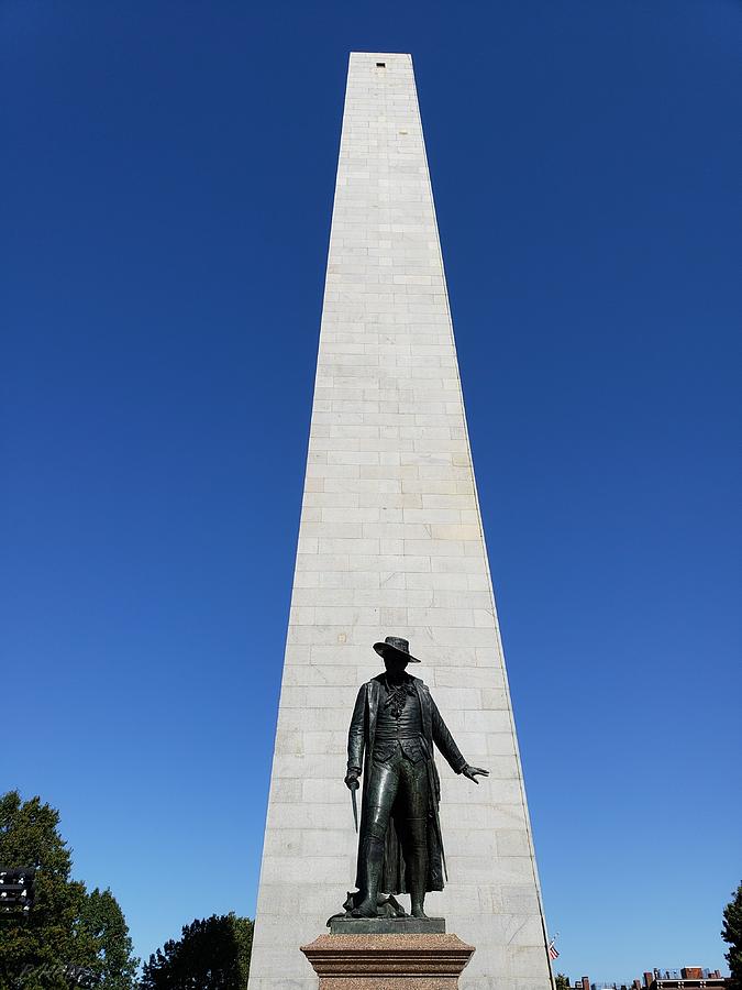 Colonel Prescott And The Bunker Hill Monument Photograph