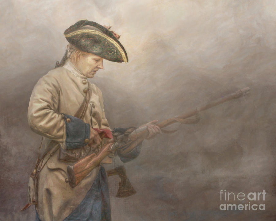 Colonial French Soldier with Musket Digital Art by Randy Steele