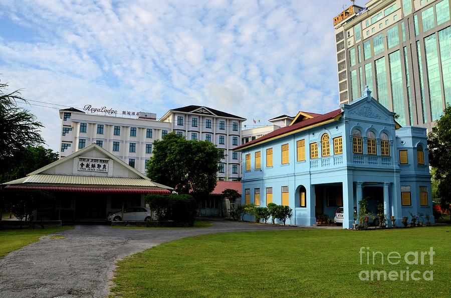 Colonial house chapel and lawn of True Jesus Church Ipoh Malaysia Photograph by Imran Ahmed
