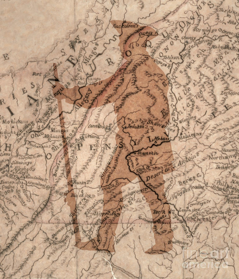 Colonial Knight Map Version   Digital Art by Randy Steele