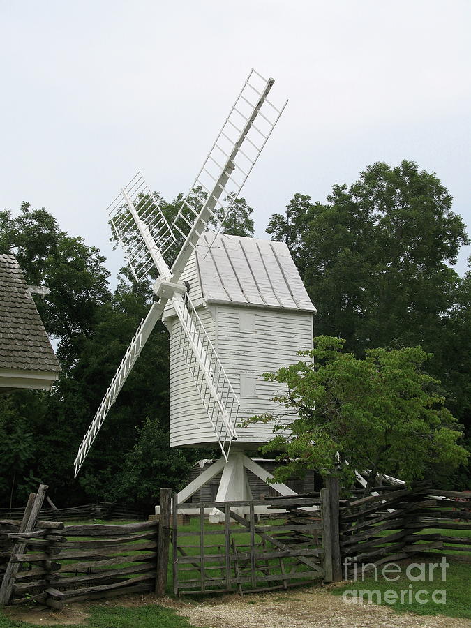 Colonial Williamsburg White Mill Photograph by Christiane Schulze Art And Photography