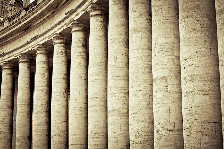 Colonnades In Vatican City, Rome Photograph by Zodebala