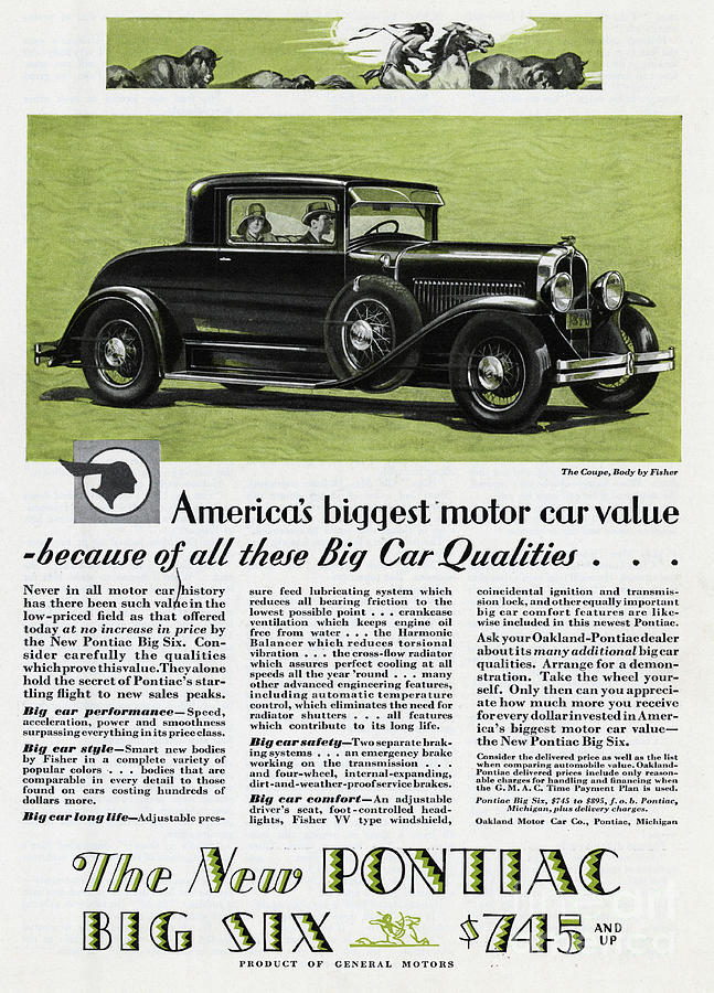 Color Advertisement For Pontiac Coupe Photograph by Bettmann