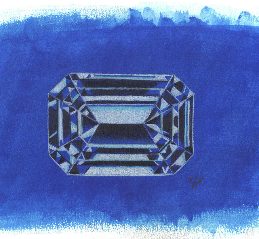 Jewelry Digital Art - Color Block Blue Emerald by Rose Rambo