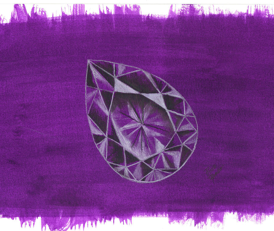 Jewelry Digital Art - Color Block Purple Pear by Rose Rambo