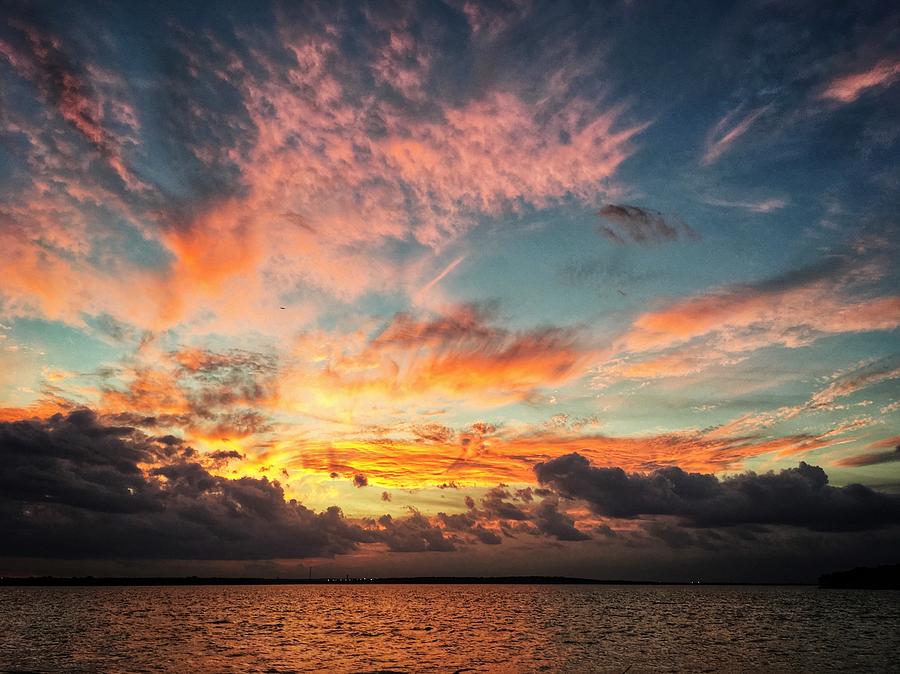 Color Drama over the Lake Photograph by Doris Aguirre