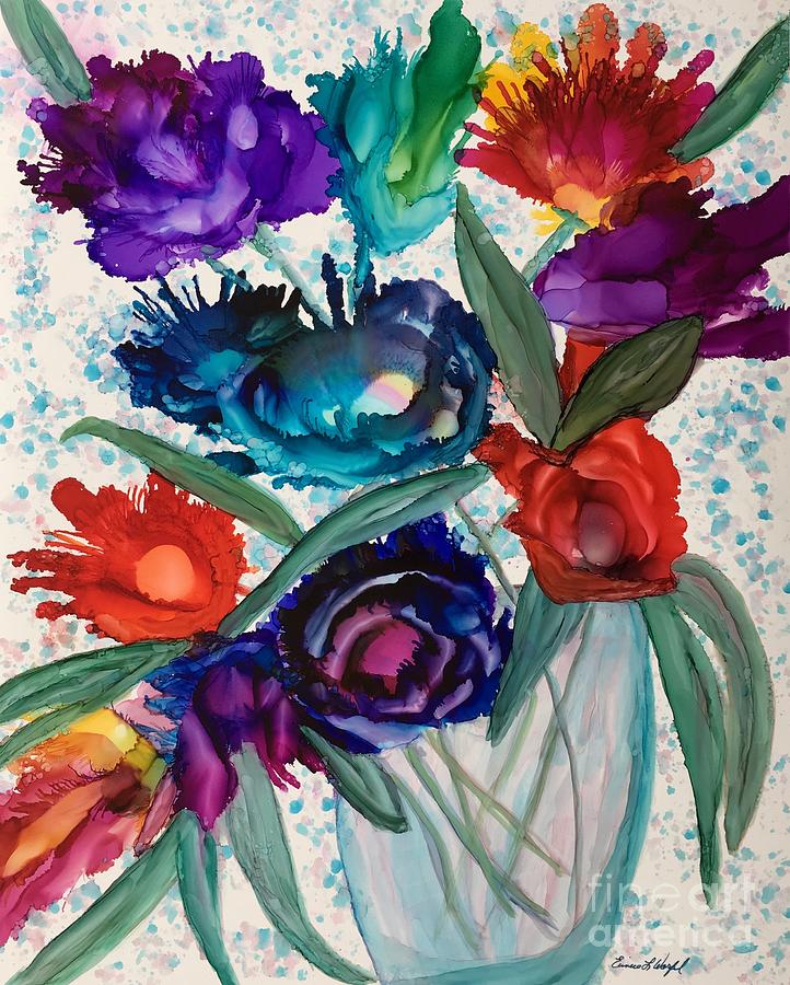  Matthews Farmers Market Flowers Painting by Eunice Warfel
