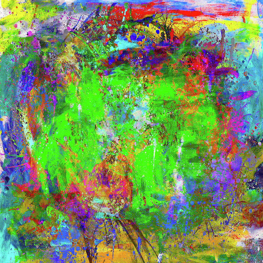 Abstract Mixed Media - Color Explosion Oc1 by Ata Alishahi