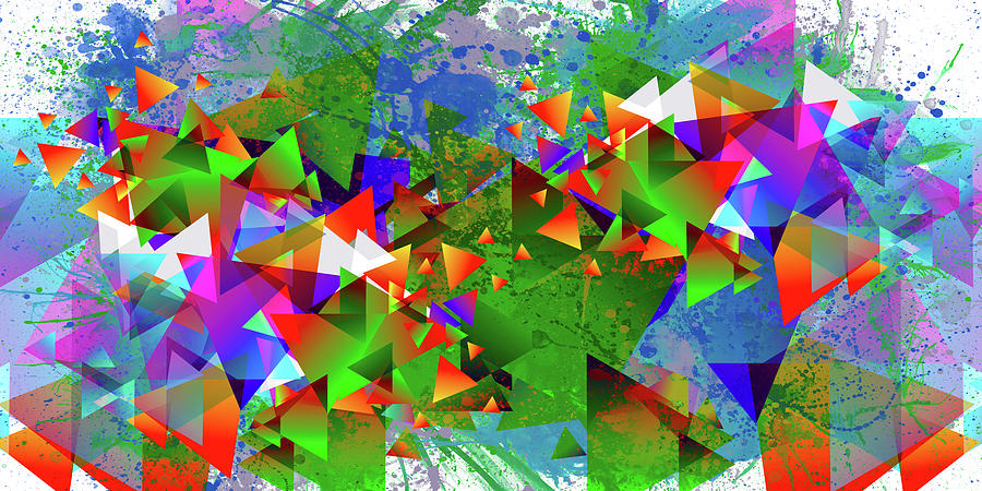 Abstract Mixed Media - Color Explosion Oc2 by Ata Alishahi