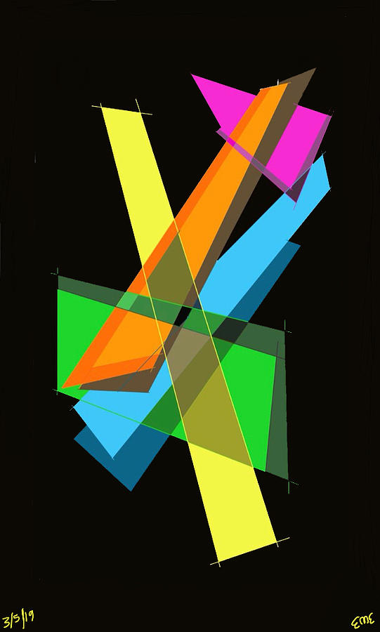 Color Geometry Play Digital Art by Eric Elizondo