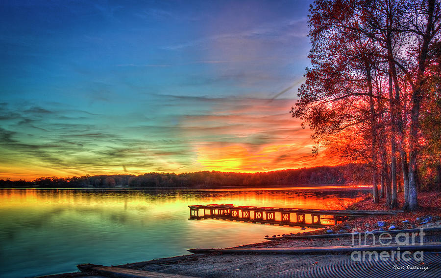 Color Me Beautiful Lake Oconee Georgia Fall Sunset Art Photograph by Reid Callaway