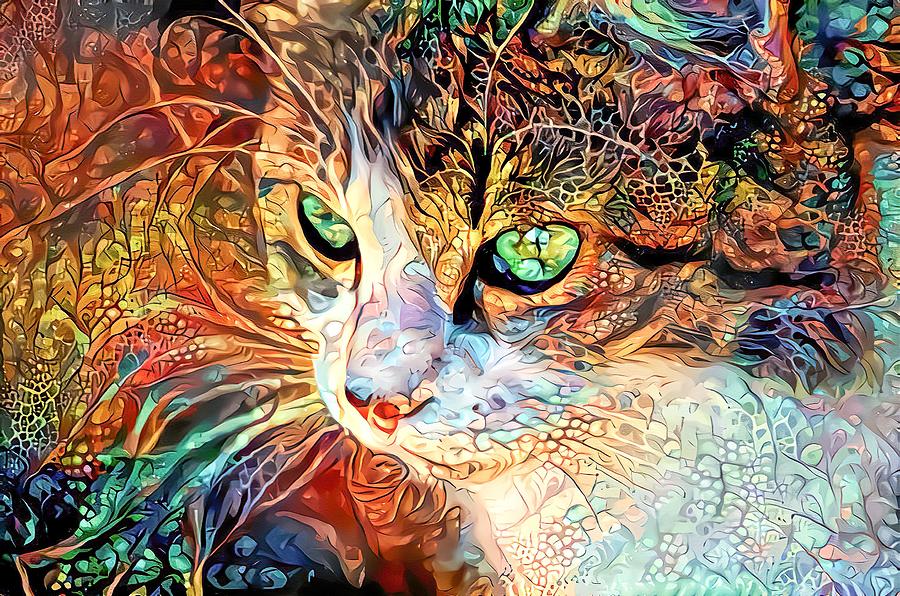 Color My Cat Orange Digital Art by Don Northup