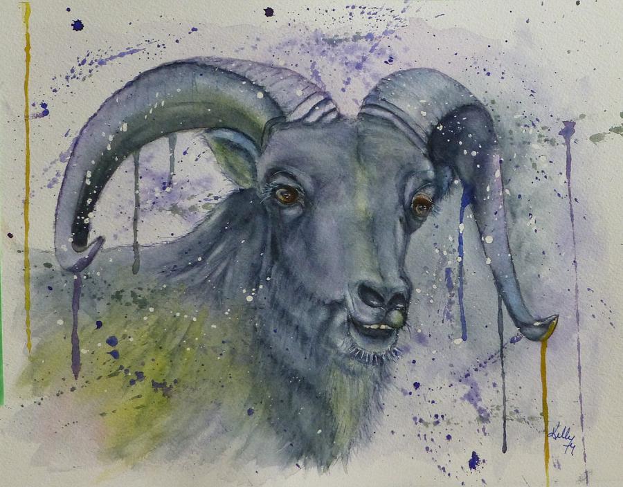 Color My World Dall Sheep Painting by Kelly Mills
