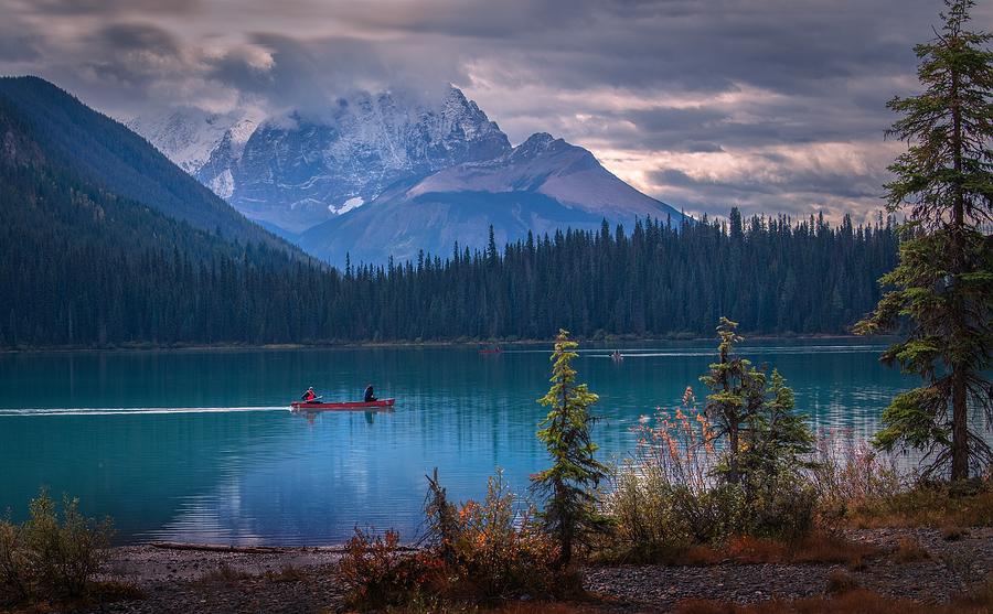 Color Of The Emerald Lake Photograph by Ruiqing P.