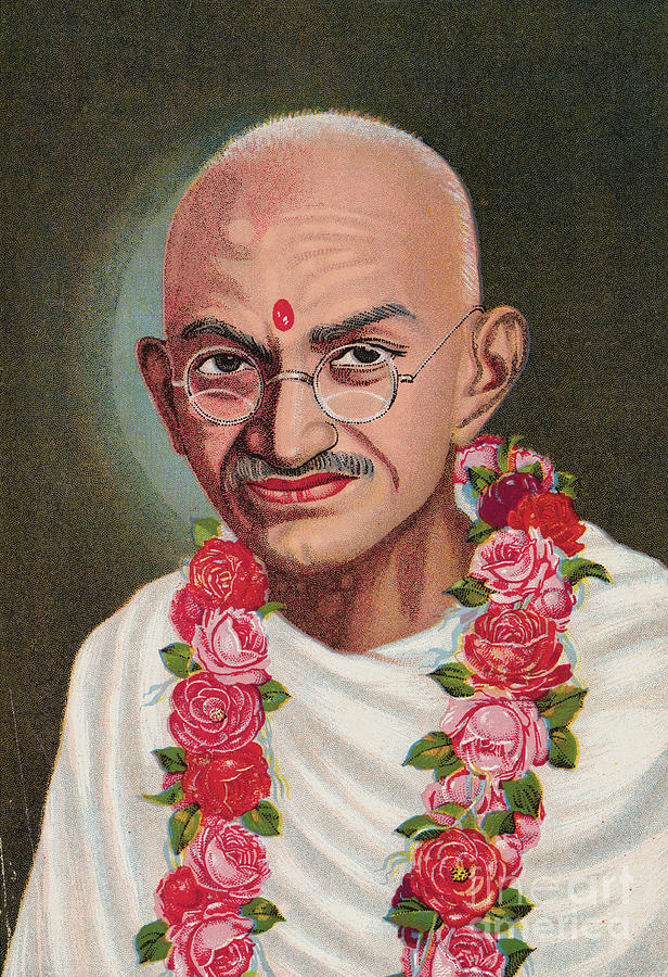Color Print Of Mahatma Gandhi Photograph by Bettmann
