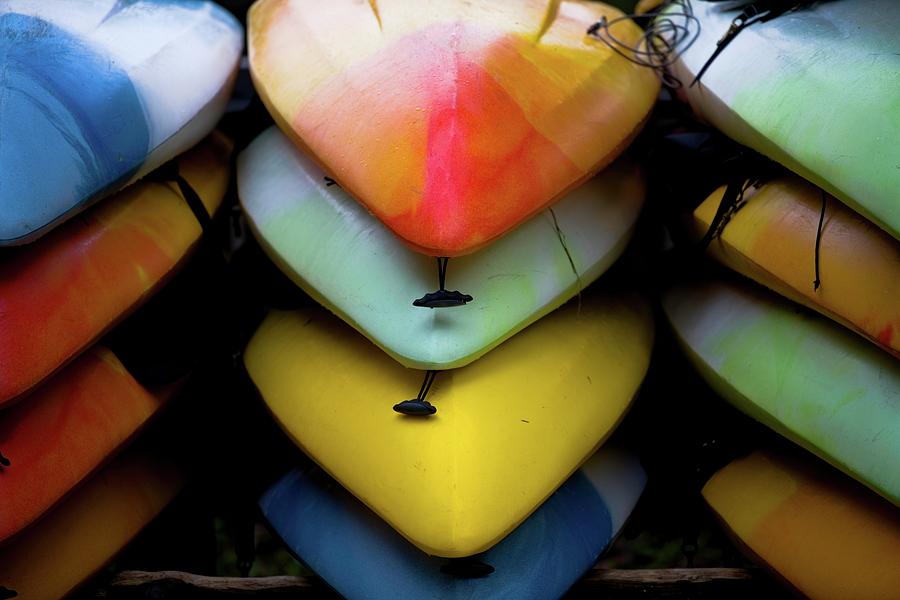 Color Stack Kayak Photograph by T Lynn Dodsworth