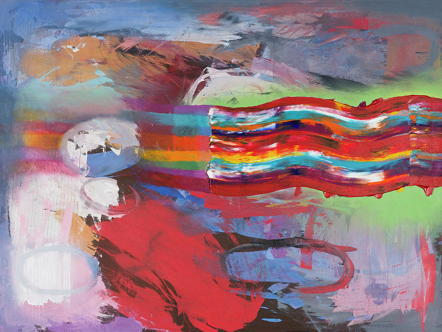 Abstract Painting - Color Storm Sonata by Hooshang Khorasani