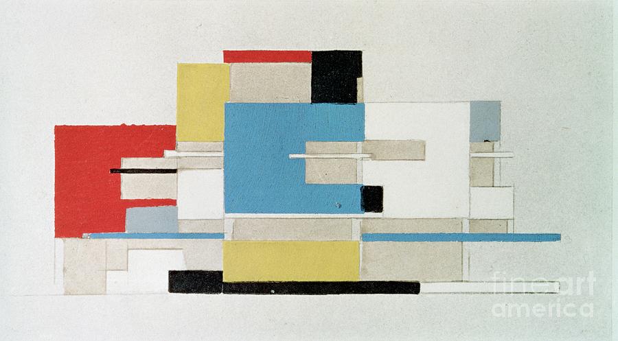 Color Study For Architecture Painting by Theo Van Doesburg