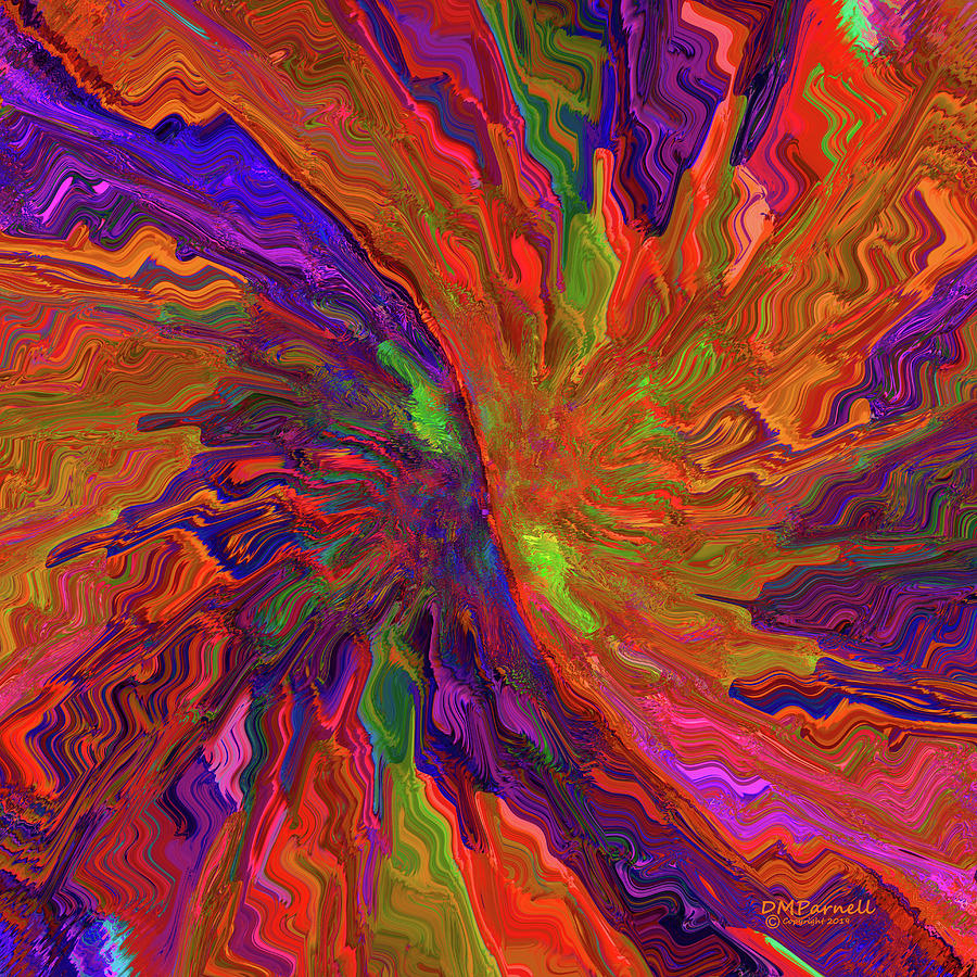 Abstract Digital Art - Color Twirl by Diane Parnell