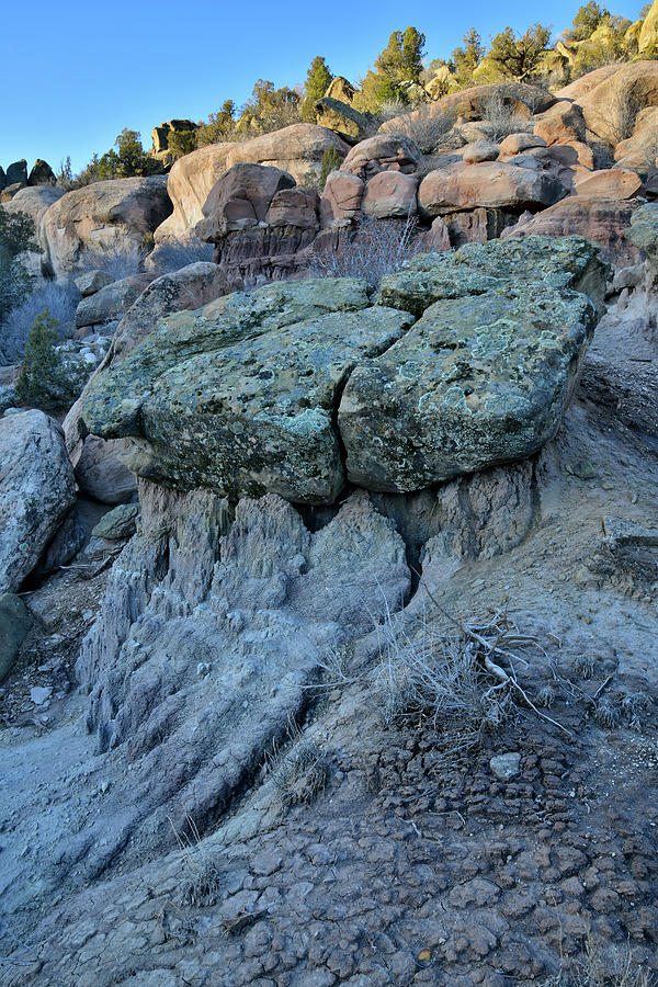 Colorado Bentonite Dunes and Boulders Photograph by Ray Mathis
