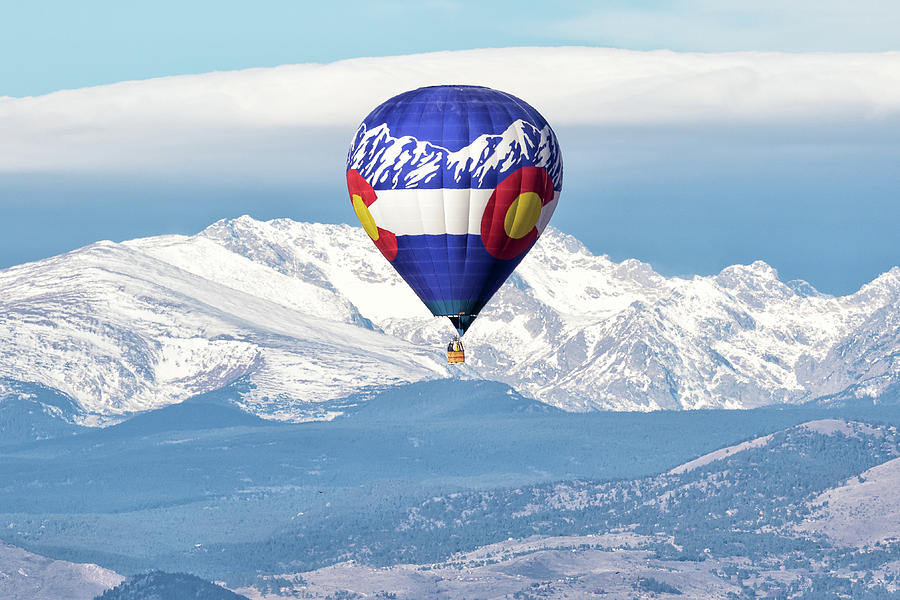 Colorado Hot Air Balloon Mimics the Mountains Photograph by Tony Hake