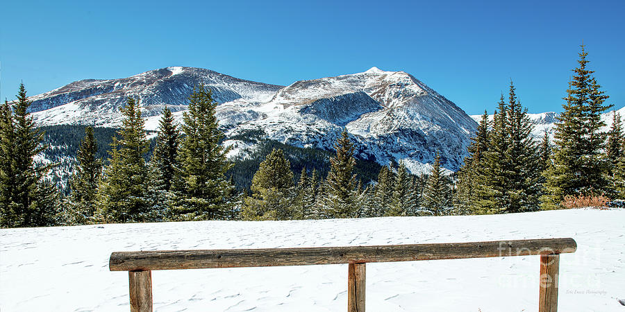 Colorado Mountain Hitching Post in the Snow 2 to 1 Ratio Photograph by Aloha Art
