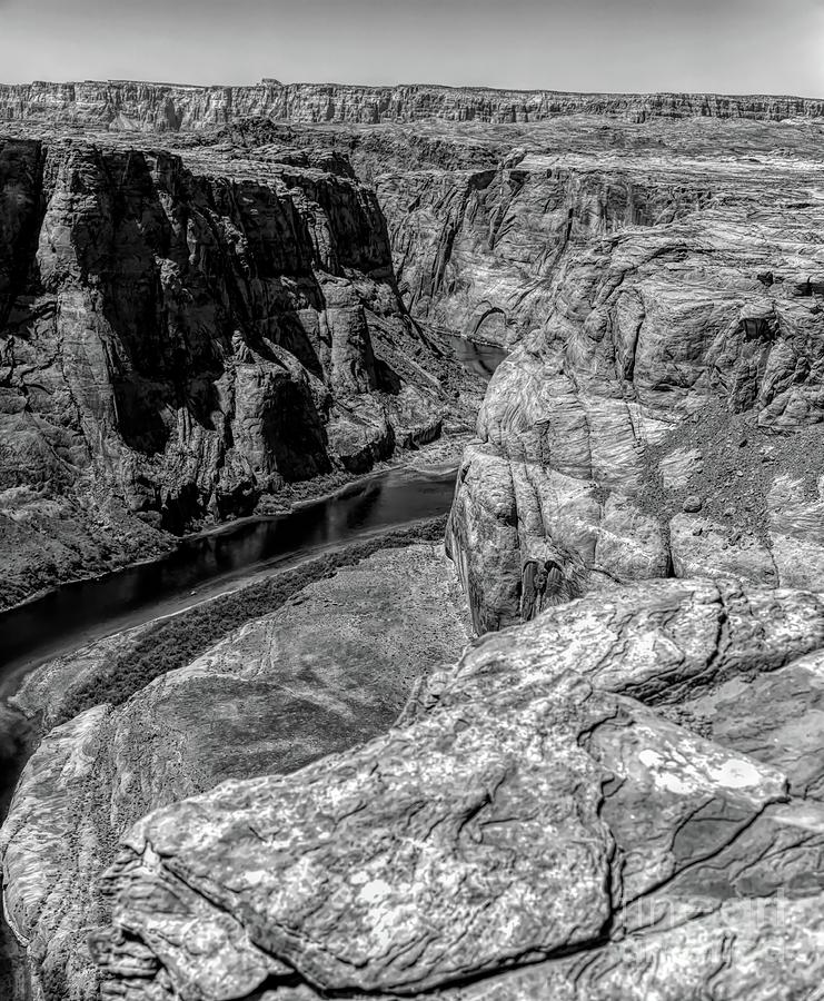 Colorado River BW Glen Canyon Arizona  Photograph by Chuck Kuhn