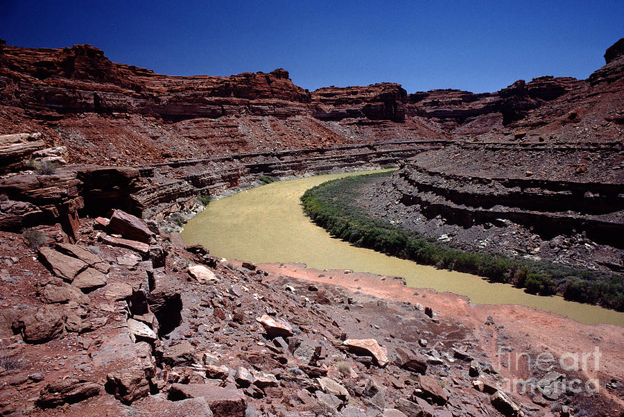 Colorado River On A Right Curve Canyonlands National Park Photograph By Wernher Krutein Fine