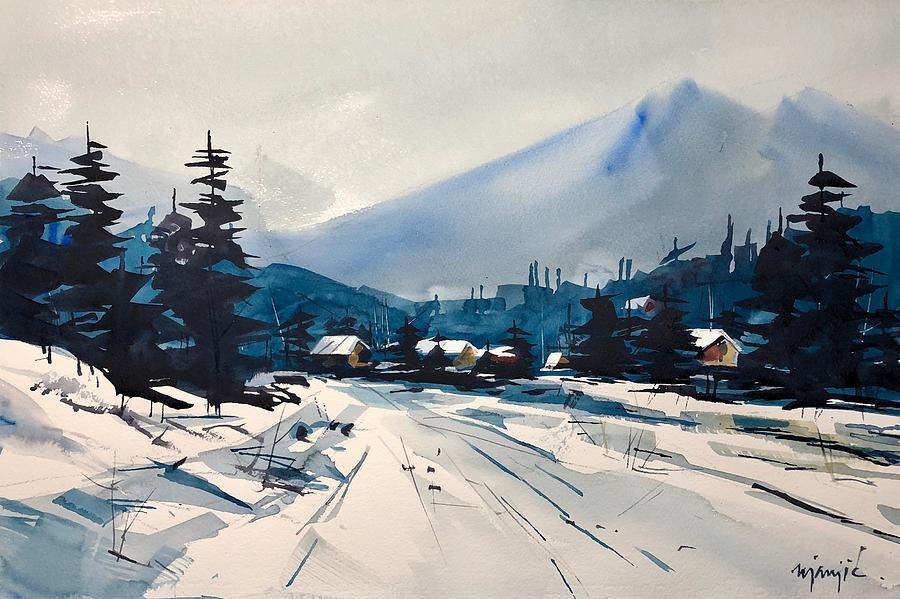 Mountain Painting - Colorado Winter #16 by Ugljesa Janjic