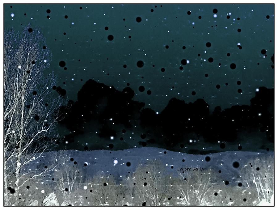 Abstract Photograph - Colorado Winter Night by Lenore Senior