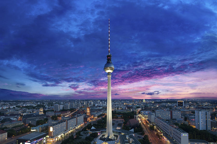 Colored Evening Sky Over Berlin Photograph by @by Feldman 1