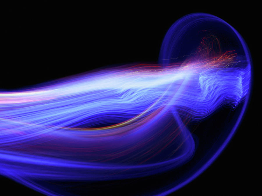 Colored Fiber Optic Light Streaks Photograph by Steven Puetzer