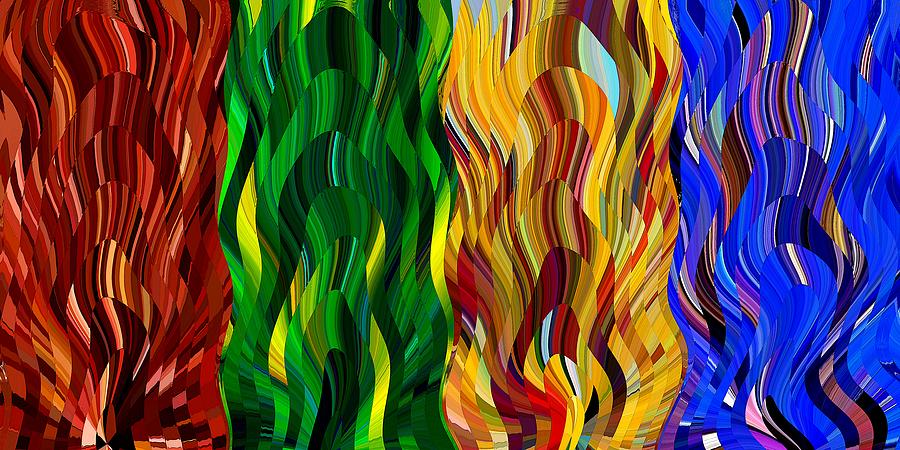 Colored Fire Digital Art by David Manlove