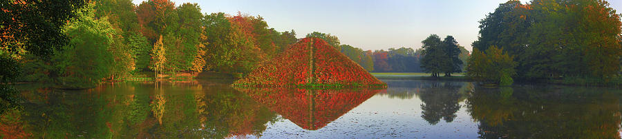 Colored Lake Pyramid Photograph