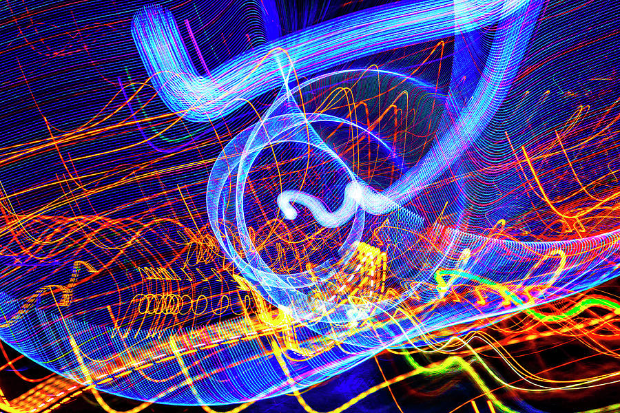 Colorful Abstract Lights Photograph by Garry Gay