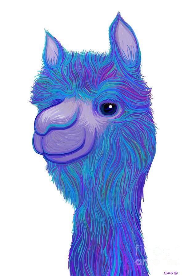 Colorful Alpaca Digital Art