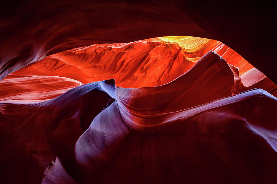 America Photograph - Colorful Antelope Canyon Lights by Gregory Ballos