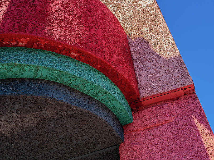 Colorful Art Deco Building Exterior Tucson Arizona by Gene Martin horizontal Photograph by David Smith