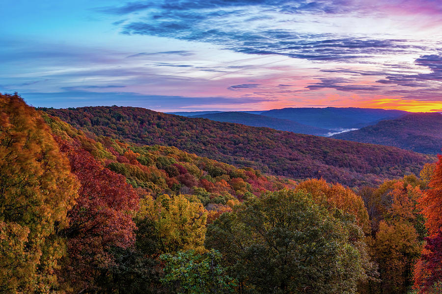 Colorful Artist Point Overlook Autumn Landscape Photograph