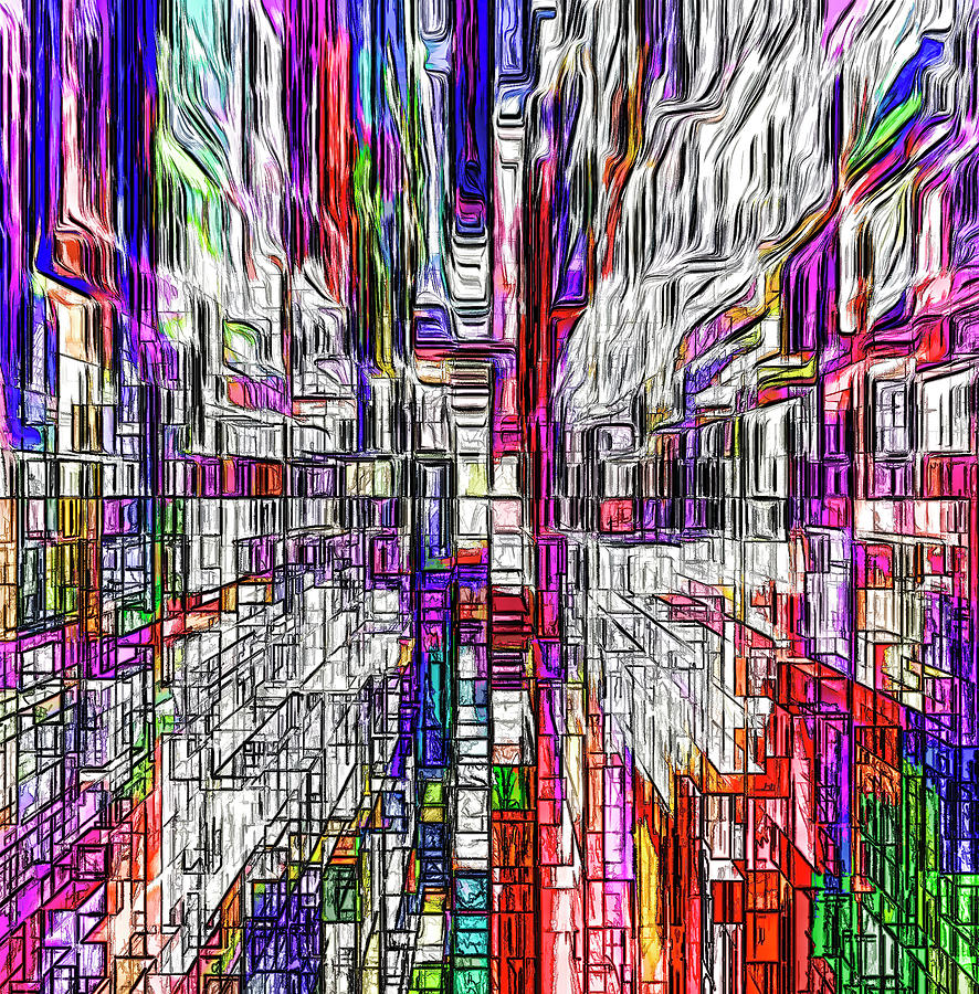 Colorful Assemblage Digital Art