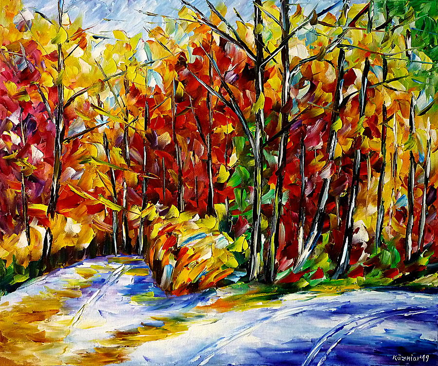 Colorful Autumn Painting by Mirek Kuzniar