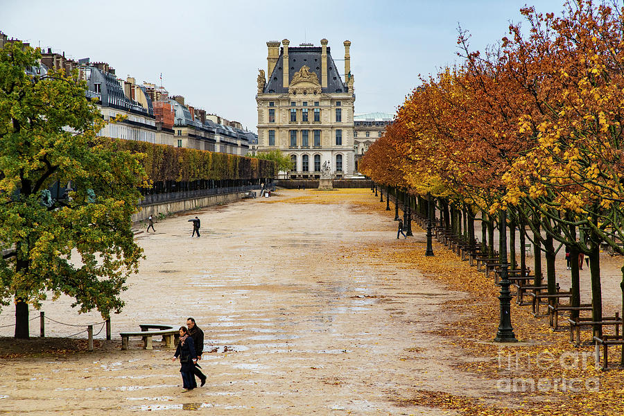 Paris Photograph - Colorful Autumn walk along the Champs Elysees by Wayne Moran