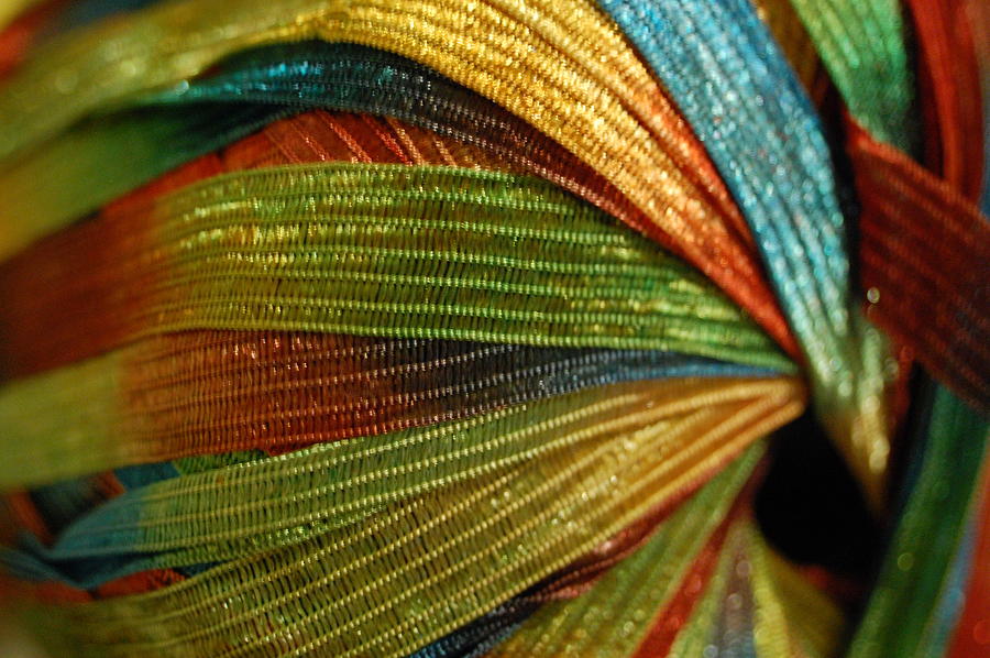 Colorful Ball Of Ribbon Knitting Yarn Photograph by Meredith Winn Photography