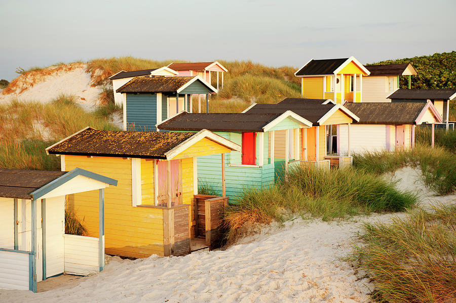 Colorful Bathing Huts Photograph by Elliot Elliot