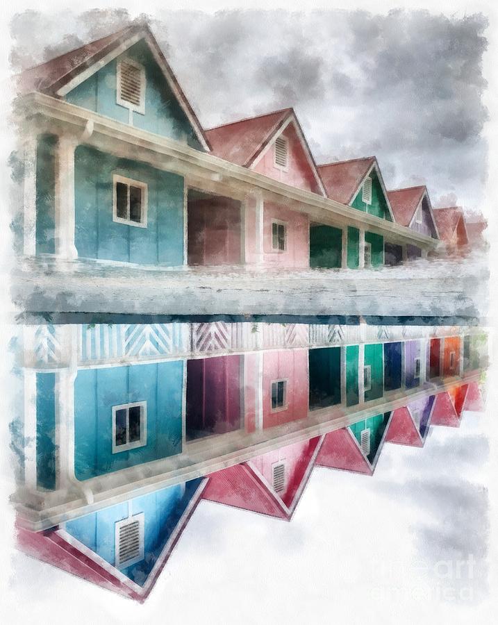 Colorful Beach Cottages Photograph by Edward Fielding