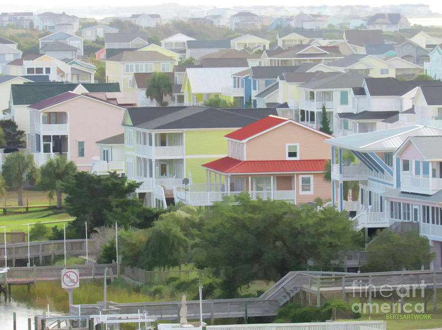 Colorful Beach Houses by Roberta Byram Colorful Beach Houses by Roberta Byram