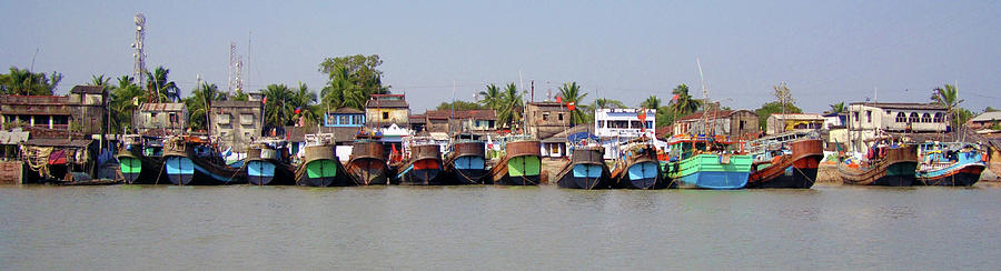 Colorful Boats At Namkhana Ferry Ghat Photograph by Ayan Mukherjees Photography