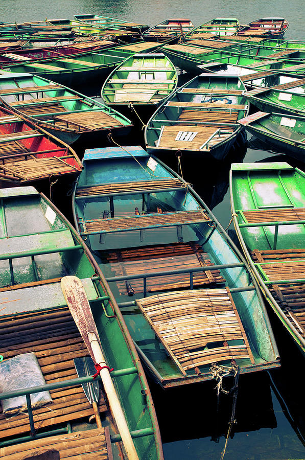 Colorful Boats Collected Photograph by Flash Parker
