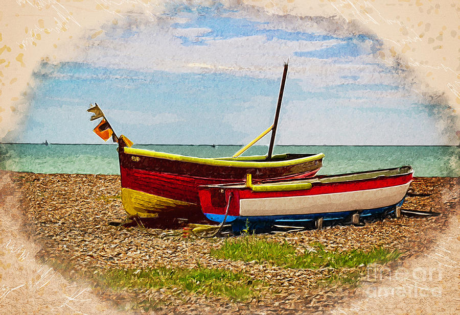 Colorful Boats on Beach Photograph by Roslyn Wilkins