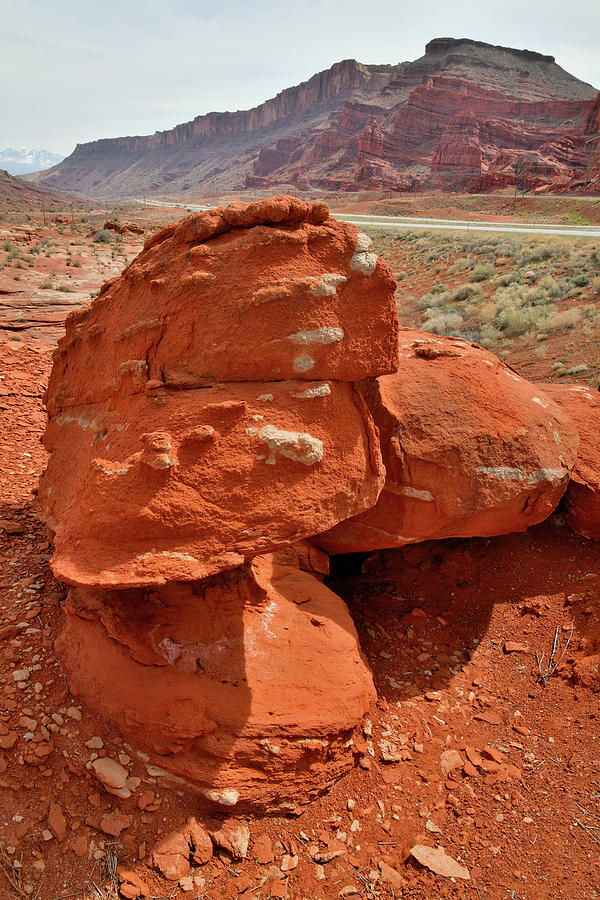 Colorful Boulder Stack along Utah 191 Photograph by Ray Mathis